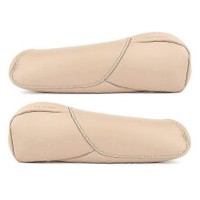 Armrest Box Cover 2-Piece Set in Beige Super Fibre Leather Compatible with 2007-2009 Honda CR-V for Direct Replacement