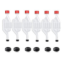 Brewing Airlock with Automatic Gas Release - 6 Pack PP Fermentation Valves, 12 Gaskets, Prevents Oxidation for Home Brew