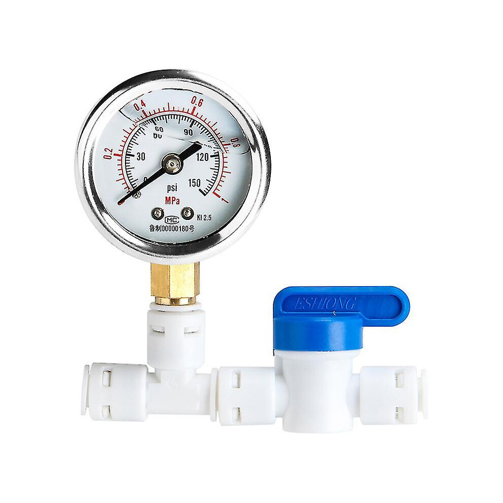 Pressure Gauge For Reverse Osmosis Systems With 1/4 Inch Bsp Thread, Aquarium Filter Pressure Monitor 6901508446045