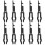 Fire Safety Key Switch with Reset Function Test Hole, 10-Piece Set for Alarm System Maintenance, Black Plastic 1