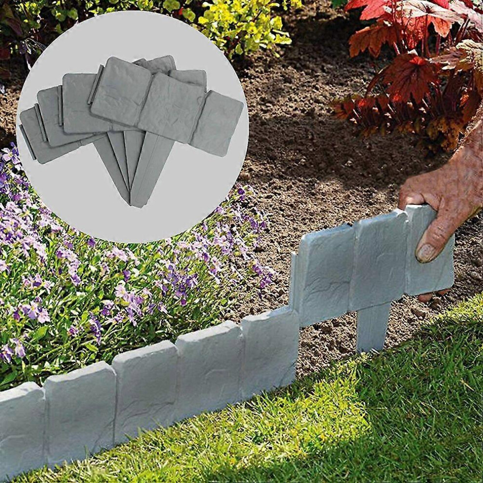 Landscape Edging Border Kit, 20-Piece Pp Plastic Garden Fencing With Spike Panel System For Lawn And Yard Decoration 6901508607361
