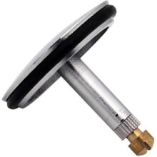 Bouchon de baignoire réglable en cuivre chromé avec joint d'étanchéité pour orifice de vidange de 43,5 mm, compatible avec lavabos et éviers.