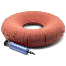 Medical Inflatable Donut Cushion with Air Pump, Pressure Relief for Sacral Perineal Areas, 38cm Portable Seat Cushion for Extended Sitting