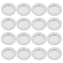 Durable Stainless Steel Air Vent Grilles 20 Pack, White Rustproof Ventilation Covers for Wardrobes Cabinets Shoe Shelves