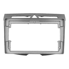 Dubbele DIN-montageset compatibel met de Kia Morning Picanto uit 2008, 9-inch autoradiopaneel, ABS zilvergrijs dashboardframe