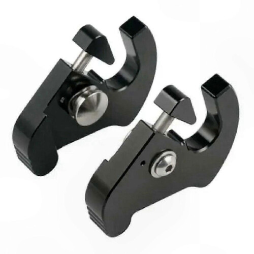 Black Rotating Motorcycle Latch Kit compatible with Harley Touring Models, Removable Mounting Hardware 2