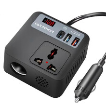 Inversor de Corriente Portátil para Coche compatible con Sistemas 12V, Convertidor de Voltaje a 220V con Amplia Compatibilidad