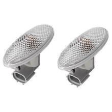 Para lamp kierunkowskazów kompatybilna z Toyotą Yaris (modele 2006-2013), biała plastikowa obudowa, 12 V