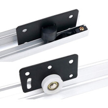 Ciche kółka do drzwi przesuwnych, nylonowe rolki 30 mm z płytką aluminiową, z regulacją wysokości, 4 sztuki zapewniające płynny ruch drzwi