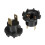 Black Plastic Headlight Socket Pair Compatible with Mazda 3 5 323, Car Lamp Connector Plug (2-Pack) 1