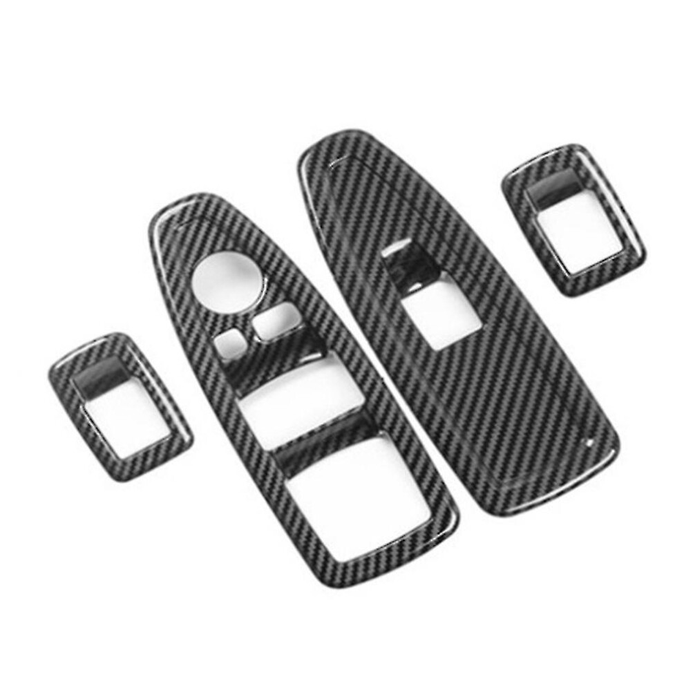 Carbon Fibre Pattern Window Switch Trim Compatible With Bmw F20 F30 F34, Abs Interior Panel 6901508465992