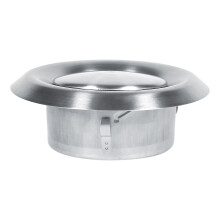 Adjustable Stainless Steel Ventilation Duct Cover for Wall or Ceiling, 150mm Round Air Vent with Regulating Valve, Low Noise Home Use