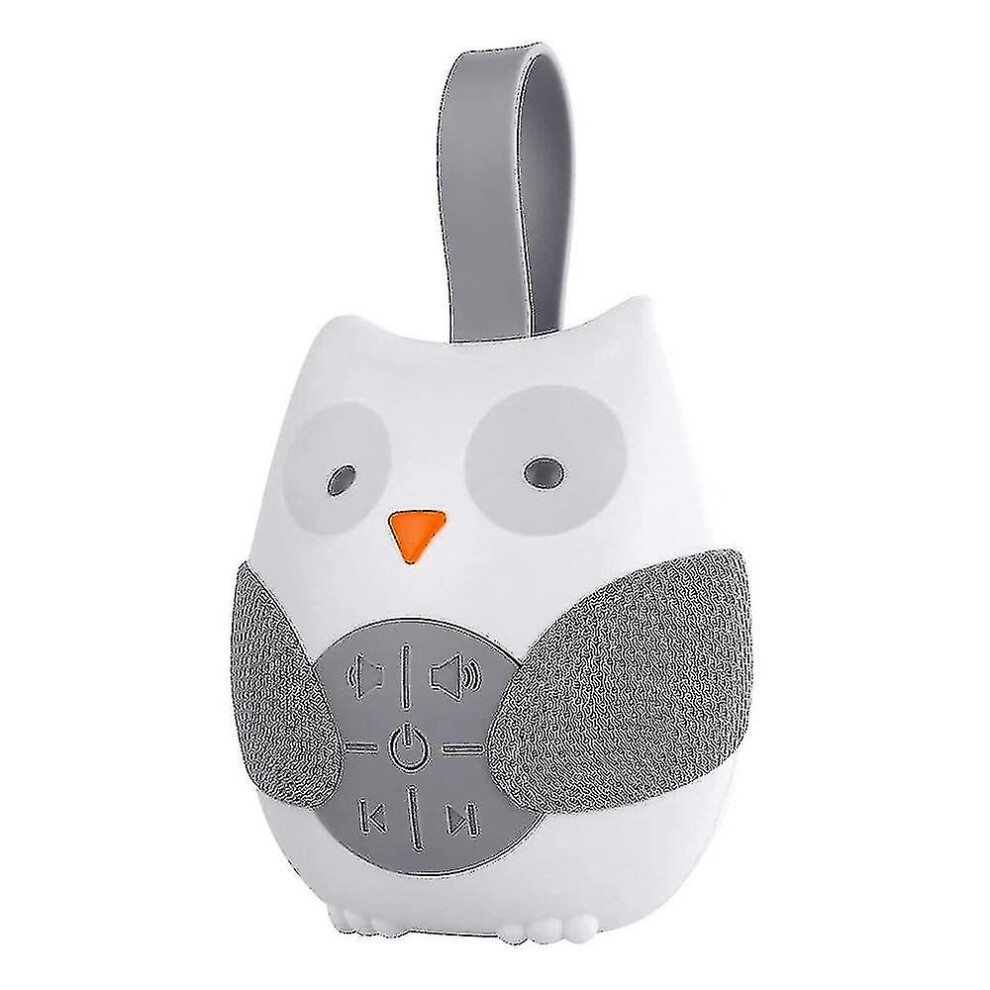 Portable Baby Sleep Aid With 12 Soothing Sounds Auto-Off Timer, Hanging Music Player For Crib And Stroller, Noise Generator White