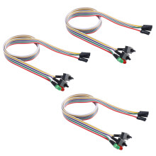 3X Plomo de Interruptor HDD de Reinicio de Alimentacion de Potencia ATX de Lampara LED Verde Rojo Caja de PC 20 pulgada
