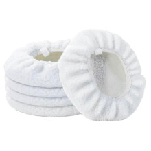 Set van 5 polijstpads van 25 cm voor autopolijstmachines, vezelpads met katoenen hoezen voor het verwijderen van wasresten.