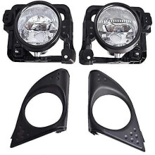 Coppia di fendinebbia anteriori compatibili con Honda Accord 2010-2012, design cromato a 12V, impermeabili e resistenti agli urti.