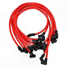 Fios de vela compatíveis com Chevrolet GM GMC 5.0L 5.7L V8, 10,5mm com botas de 90 graus, conjunto de 9 fios