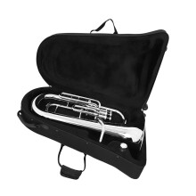 Bb Brass Euphonium for Adults with Case, Three Valves, Balanced Tone and Enhanced Mouthpiece Control