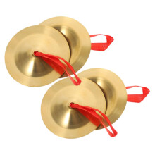 2 Pairs Copper Finger Cymbals with Clear Crisp Sound for Belly Dance and Percussion