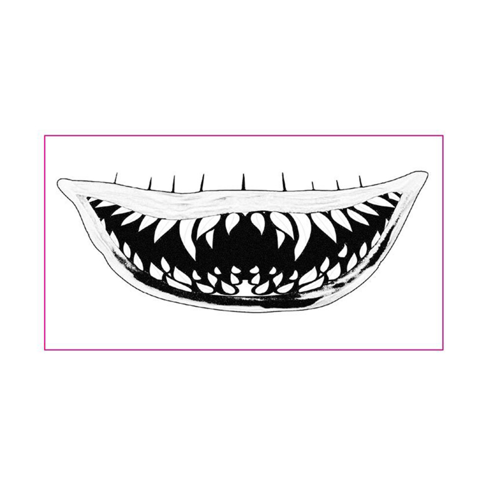 Roc-Electron (Black And White Wf-F013 To Black And White Wf-F022) Halloween Vampire Face Tattoo Sticker