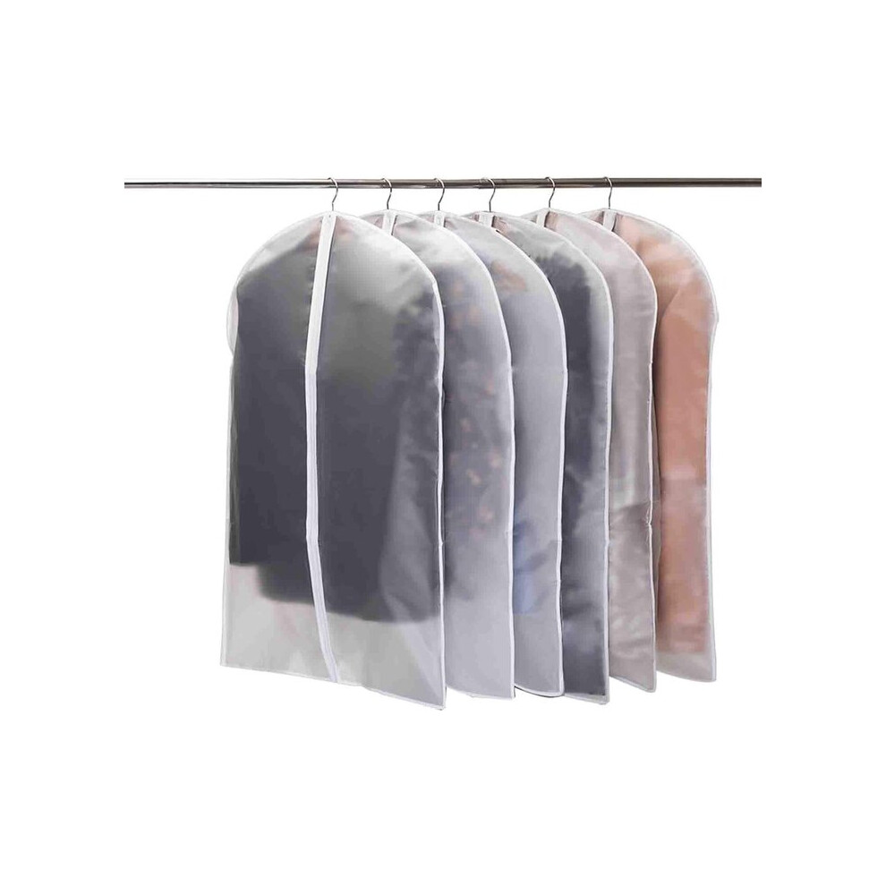 Breathable Peva Clothes Storage Bag With Long Zipper, Waterproof Dust-Proof Garment Cover For Suits Dresses, 60X100cm 6 Pack 6901508542303