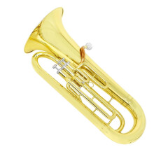 Professional B Flat Euphonium 3 Valve Gold Lacquer Brass with Warm Tone for Students and Beginners