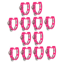 12pcs Plastic Handheld Tambourine with Jingles, Lightweight Ergonomic Grip for Kids and Adults