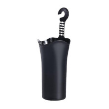 Organizador de guarda-chuvas molhado para carro, balde de armazenamento dobrável com gancho, ABS+PE, acessório de carro preto e lixeira pequena
