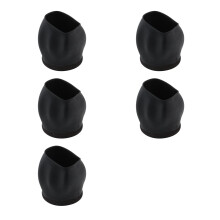 Felt Furniture Caster Cups 5 PCS Office Chair Wheel Stoppers Black for Wood Floors 1.97x2.32x2.68