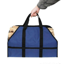 Brennholzsack mit gepolsterten Griffen, offenes Design, faltbar, wasserdicht, 61 x 30 x 25 cm, Oxford-Gewebe, Aufbewahrung für Brennholz