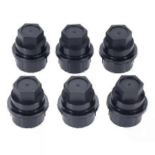 Set di 6 copridadi ruota, neri, compatibili con veicoli GM, adatti a dadi esagonali da 22 mm, proteggono i dadi delle ruote.