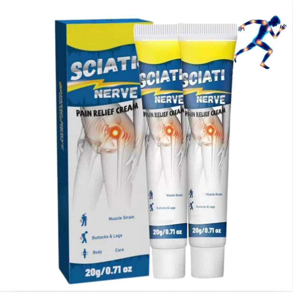 Gogerstar Cream Sciatica Nerve Pain Relief ,2Pcs Sciatica Nerve Pain Relief Ï¼Sciatica Pain Relief ,Knee/Shoulder/Back Pain