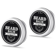 2Pcs Beard Balm, Natural Beard Balm For Men With Beeswax&Vitamin E -Styles, Strengthens & Softens - Beard Wax - Beard Softener, 15g