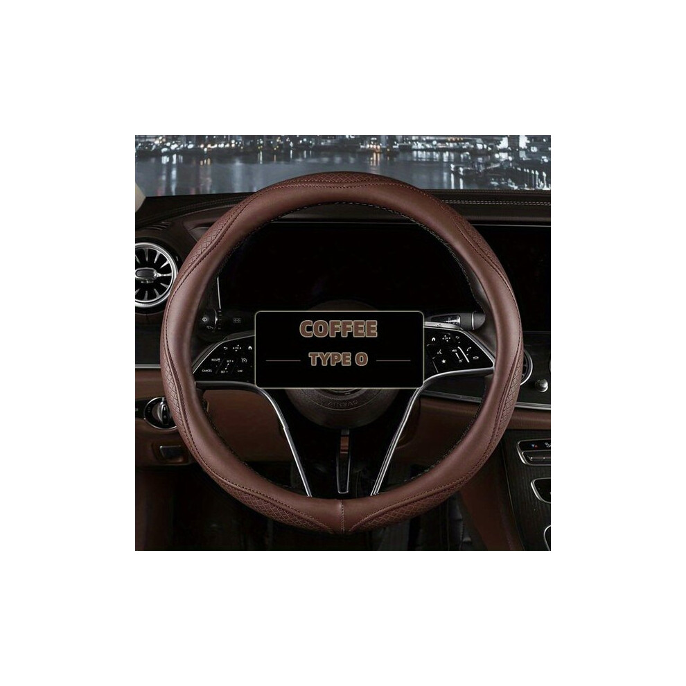 Steering Wheel Cover Universal Fit Faux Leather With Moisture Absorption For Secure Grip Interior Protection 6901508523890