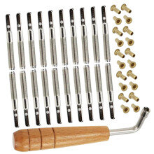 Professional Lyre Harp Tuning Pegs with Wrench for Precise Control and Durable Performance