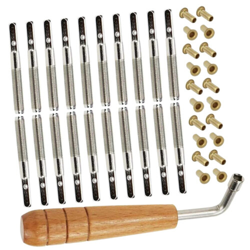 Professional Lyre Harp Tuning Pegs with Wrench for Precise Control and Durable Performance
