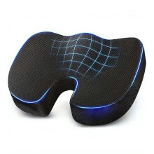 Memory Foam Seat Cushion for Office Chair – Orthopedic UShaped Pillow for Tailbone Pain Relief, Density Foam, Breathable Washable Cover