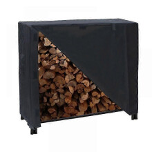 Copertura per Legna da Ardere 48x24x42 Pollici con Fibbie Elastiche Regolabili e Chiusura Frontale Velcro