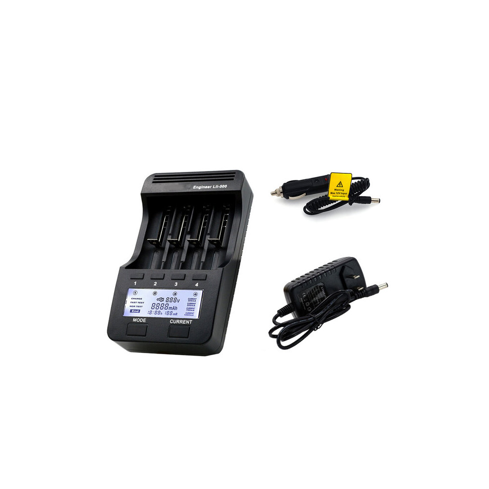 4-Slot Smart Battery Charger With Voltage Display, Multiple Charging Modes Safety Protection For Li-Ion And Ni-Mh Cylindrical Batteries 6901508528185