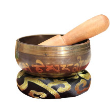 Handmade Copper Tibetan Singing Bowl 8cm for Meditation Yoga Chakra Healing with Calming Sound