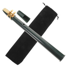 Green Lightweight ABS Mini Saxophone with Bright Sound, Compact Pocket Design for Beginners and Travel