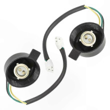 Headlight Wiring Loom Pair Compatible with Yamaha YFZ450, YFZ450R - Black ABS Replacement