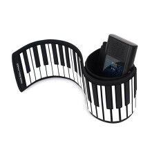 88 Key Roll Up Piano with Dual Stereo Speakers USB Charging and Silicone Foldable Keyboard