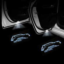 Car Door Projector Light compatible with Nissan Patrol 2012-2021 - Waterproof Laser Logo Shadow Light