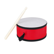 Double Sided Wooden Hand Drum with Stick Tambourine Orff Percussion for Kids and Adults