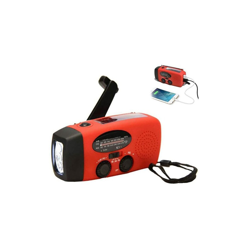 Hand Crank Emergency Radio With Am/Fm, 1000Mah Power Bank, Led Flashlight Noaa Weather Band For Power Outages 6901508508514