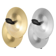 2 Pairs Belly Dance Finger Cymbals Gold Silver Precision Sound Percussion Props for Adults