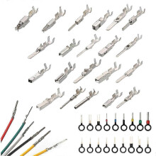 Draadklemmenset compatibel met auto- en bootbedrading, mannelijke en vrouwelijke klemmen voor elektrische reparaties, 340 stuks, diverse maten