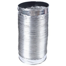 Hliníkové vetracie potrubie 100 mm x 3 m, vystužené oceľovým drôtom pre vysoký tlak (2500 Pa) prietok vzduchu (30 m/s), potrubie HVAC