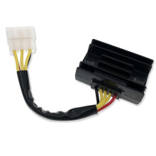 Zwarte spanningsregelaar/gelijkrichter, compatibel met het elektrische systeem van Suzuki LTF300F, LTF160 en LTF250.